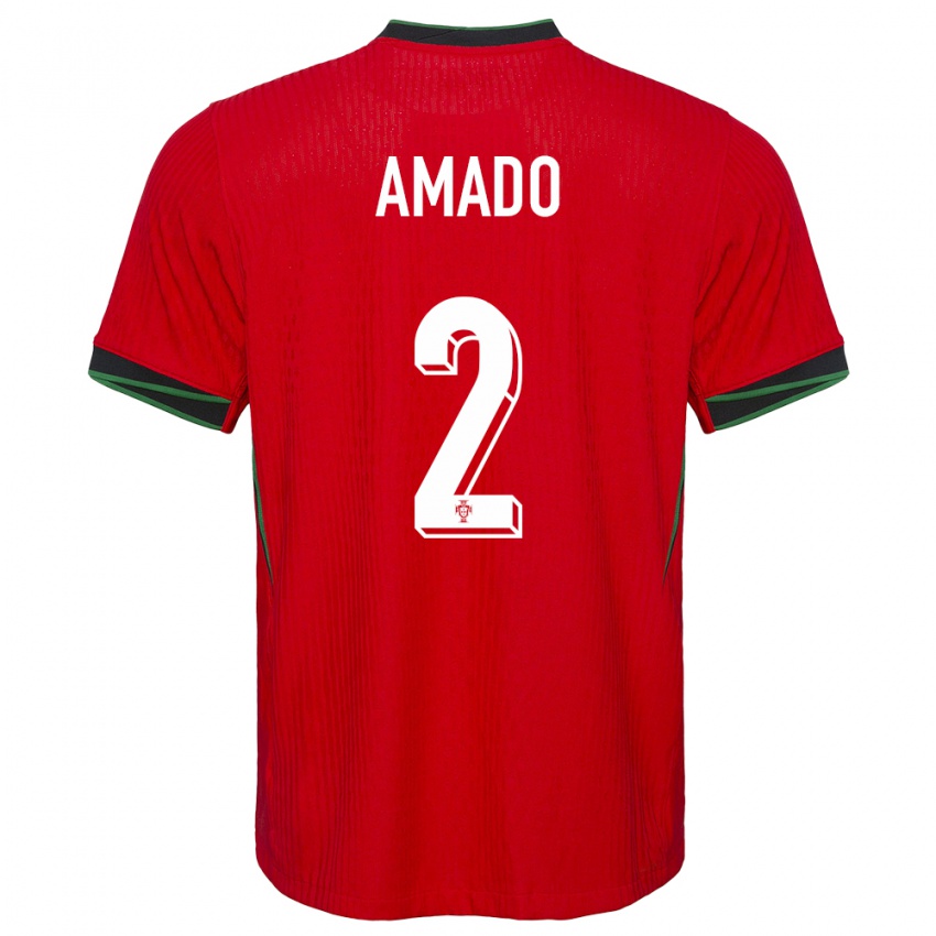 Dame Portugal Catarina Amado #2 Rød Hjemmetrøye Drakt Trøye 24-26 Skjorter T-Skjorte