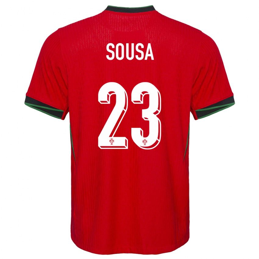 Dame Portugal Afonso Sousa #23 Rød Hjemmetrøye Drakt Trøye 24-26 Skjorter T-Skjorte