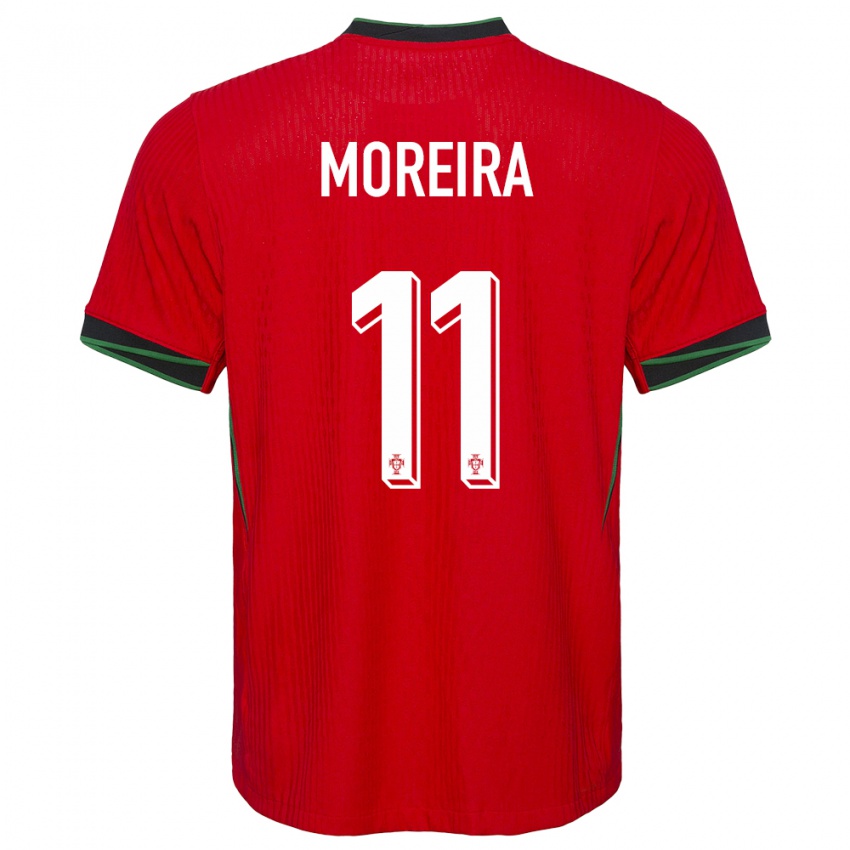 Dame Portugal Diego Moreira #11 Rød Hjemmetrøye Drakt Trøye 24-26 Skjorter T-Skjorte