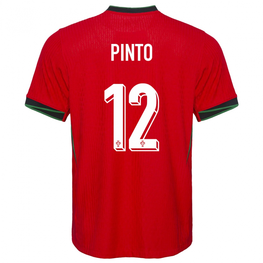 Dame Portugal Diogo Pinto #12 Rød Hjemmetrøye Drakt Trøye 24-26 Skjorter T-Skjorte