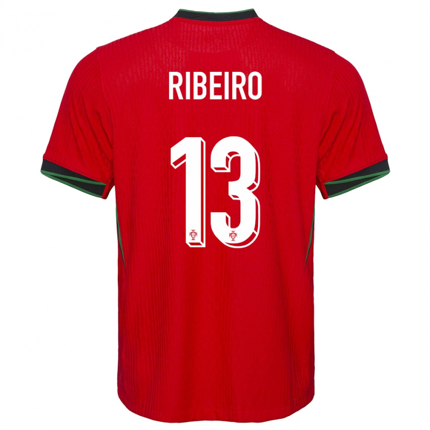 Dame Portugal Antonio Ribeiro #13 Rød Hjemmetrøye Drakt Trøye 24-26 Skjorter T-Skjorte