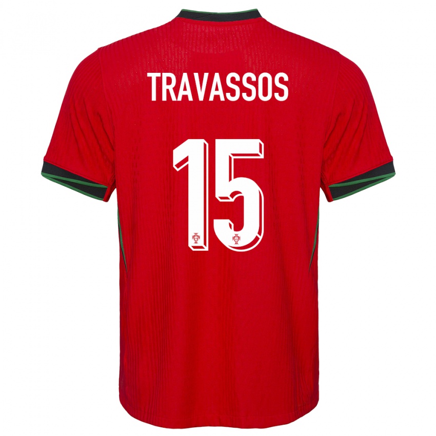 Dame Portugal Diogo Travassos #15 Rød Hjemmetrøye Drakt Trøye 24-26 Skjorter T-Skjorte
