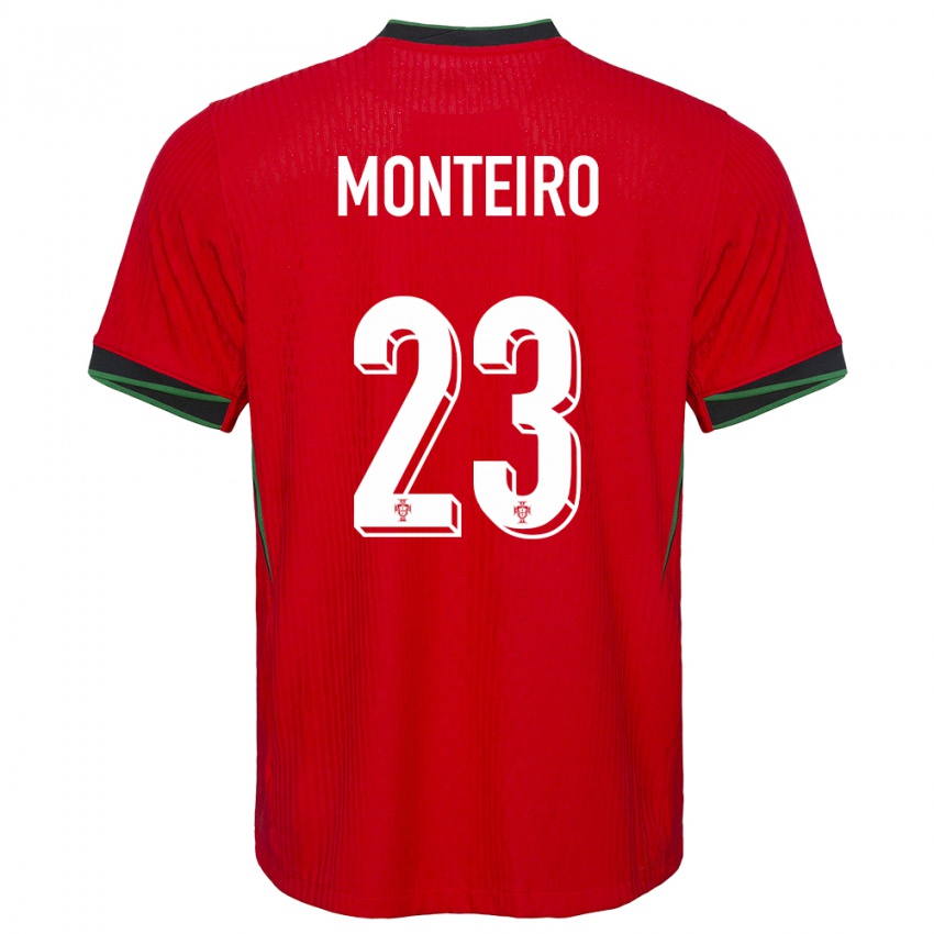 Dame Portugal David Monteiro #23 Rød Hjemmetrøye Drakt Trøye 24-26 Skjorter T-Skjorte