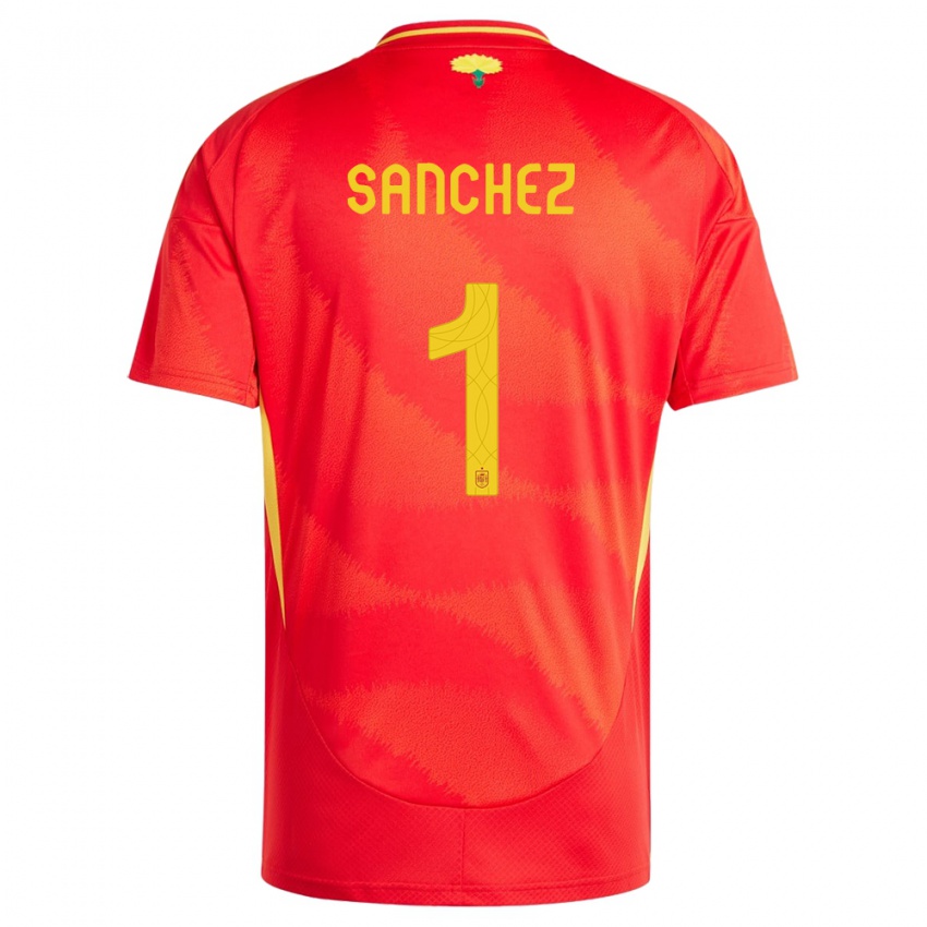 Dame Spania Robert Sanchez #1 Rød Hjemmetrøye Drakt Trøye 24-26 Skjorter T-Skjorte