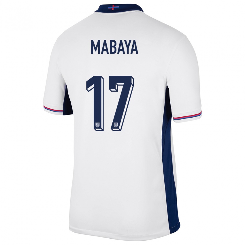 Dame England Isaac Mabaya #17 Hvit Hjemmetrøye Drakt Trøye 24-26 Skjorter T-Skjorte