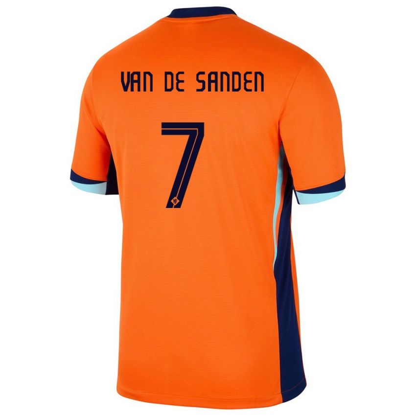 Dame Nederland Shanice Van De Sanden #7 Oransje Hjemmetrøye Drakt Trøye 24-26 Skjorter T-Skjorte