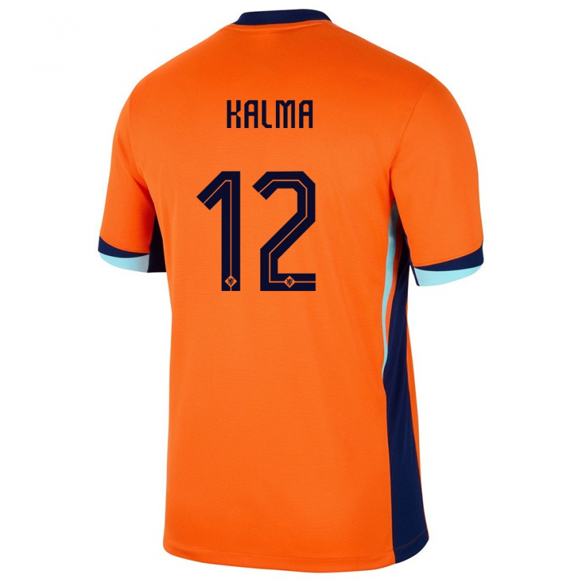 Dame Nederland Fenna Kalma #12 Oransje Hjemmetrøye Drakt Trøye 24-26 Skjorter T-Skjorte