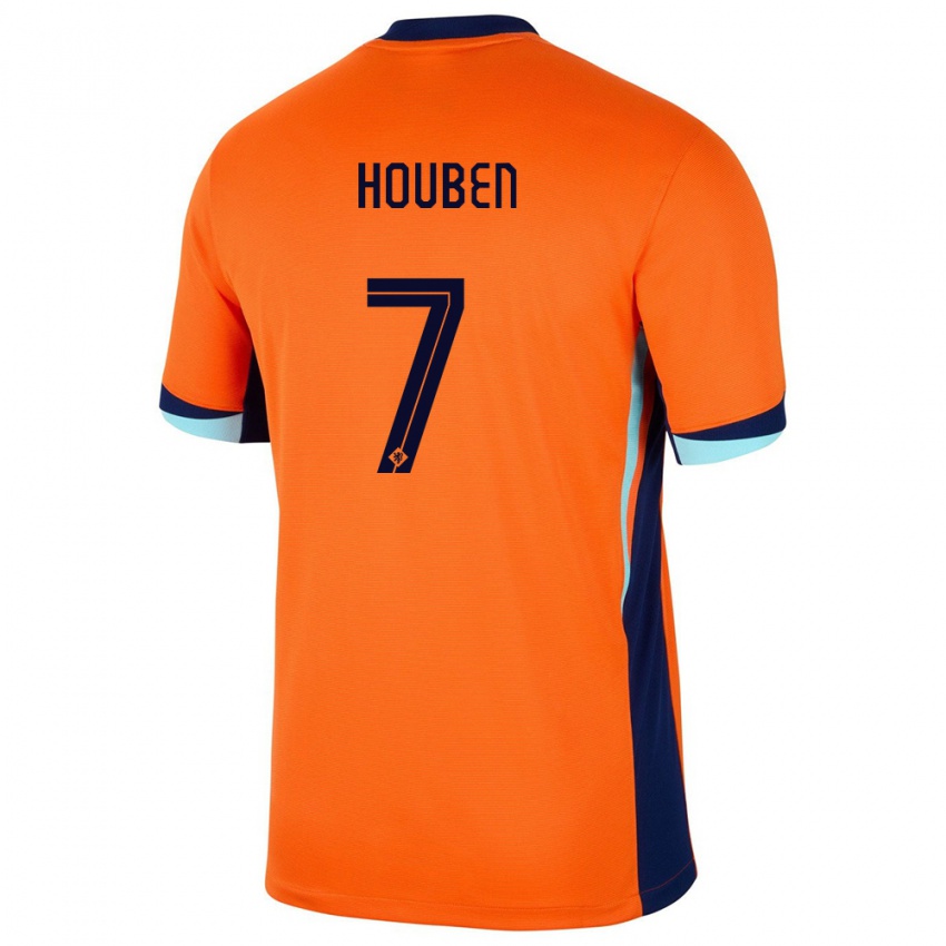 Dame Nederland Iggy Houben #7 Oransje Hjemmetrøye Drakt Trøye 24-26 Skjorter T-Skjorte