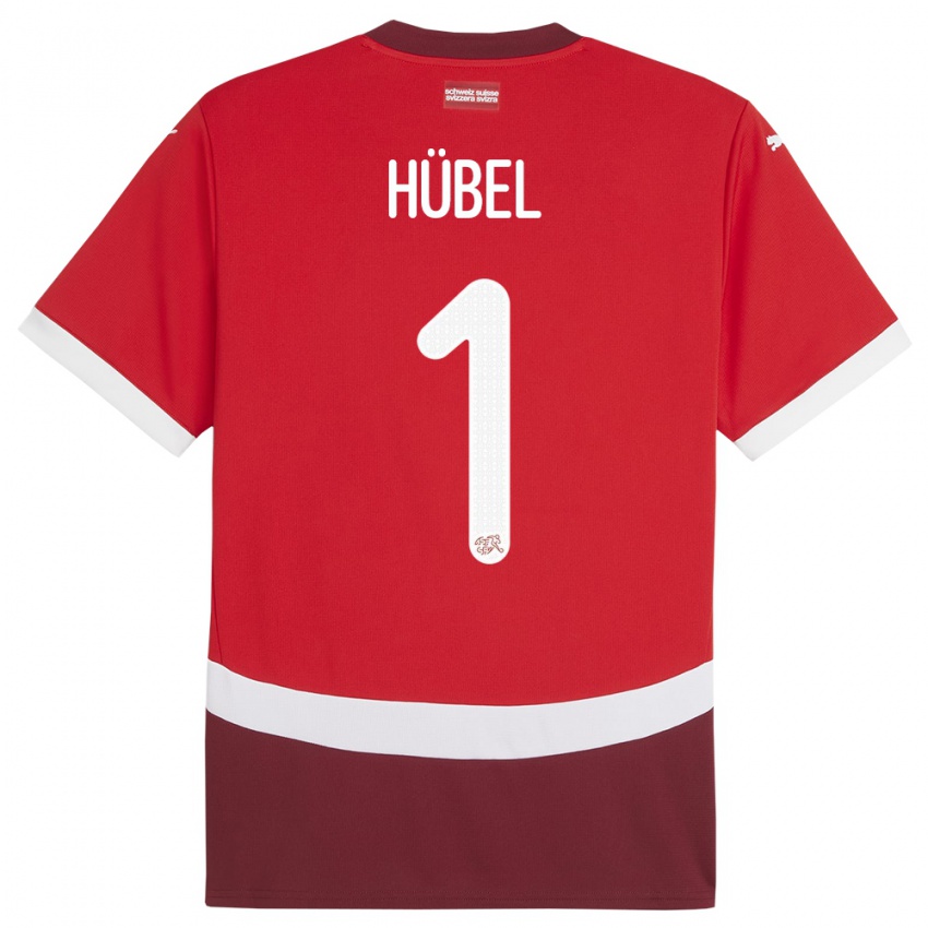 Dame Sveits Marvin Hubel #1 Rød Hjemmetrøye Drakt Trøye 24-26 Skjorter T-Skjorte
