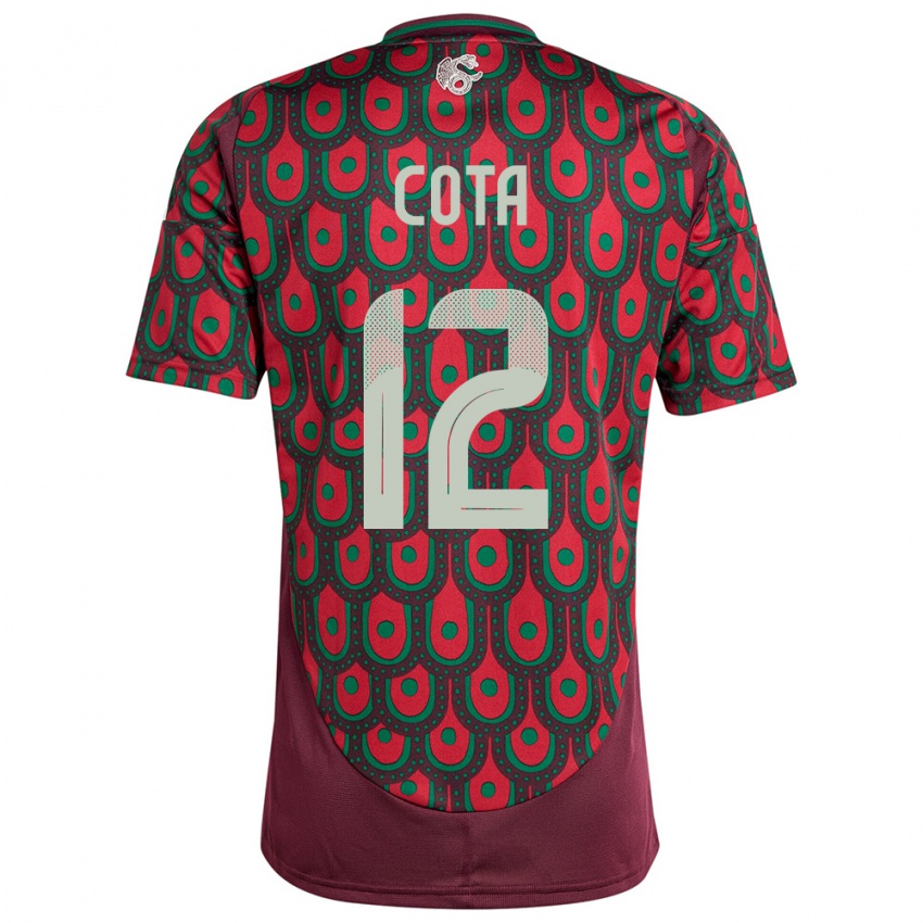 Dame Mexico Rodolfo Cota #12 Rødbrun Hjemmetrøye Drakt Trøye 24-26 Skjorter T-Skjorte