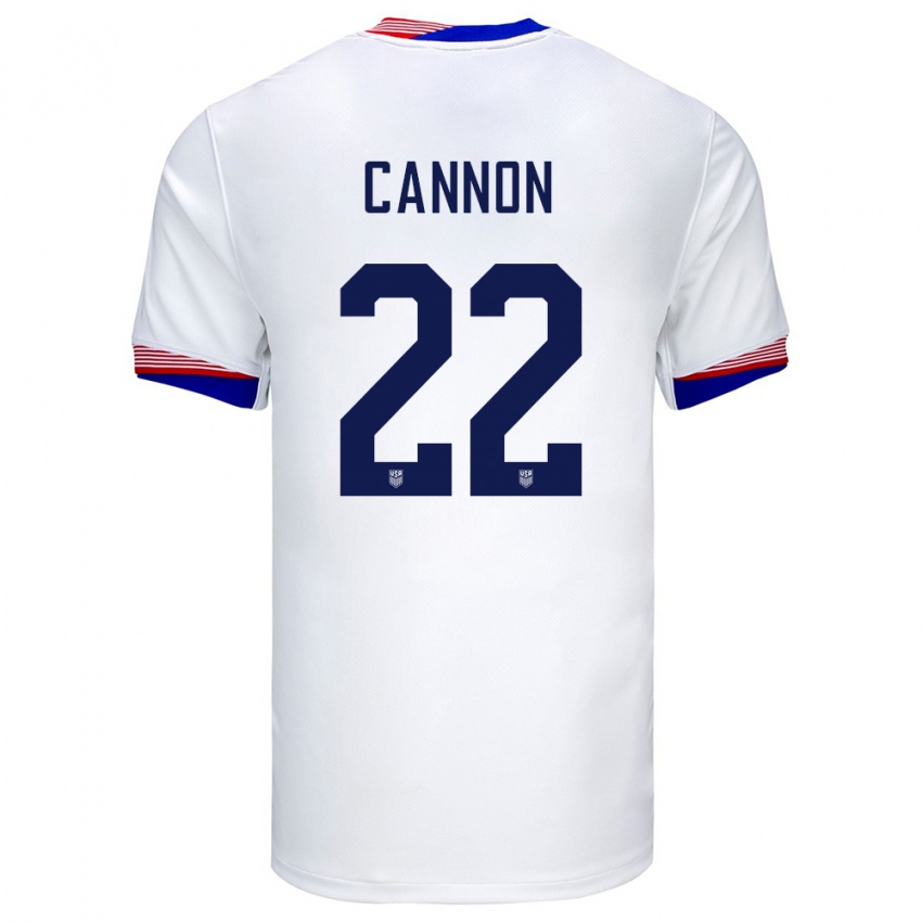 Dame Usa Reggie Cannon #22 Hvit Hjemmetrøye Drakt Trøye 24-26 Skjorter T-Skjorte