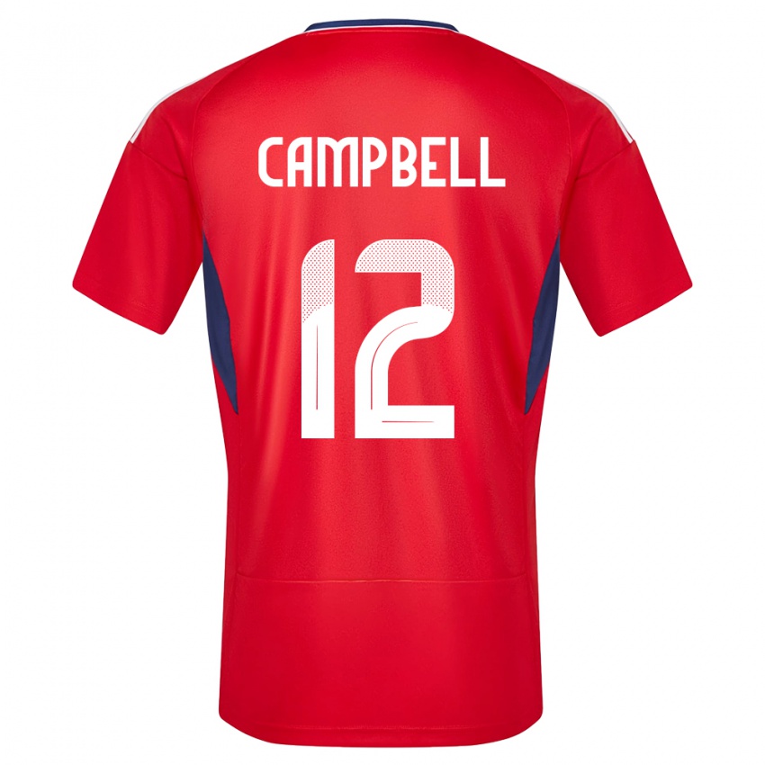 Dame Costa Rica Joel Campbell #12 Rød Hjemmetrøye Drakt Trøye 24-26 Skjorter T-Skjorte