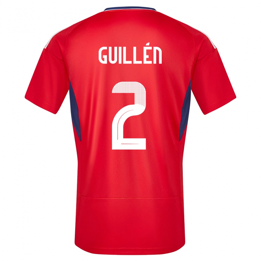 Dame Costa Rica Gabriela Guillen #2 Rød Hjemmetrøye Drakt Trøye 24-26 Skjorter T-Skjorte