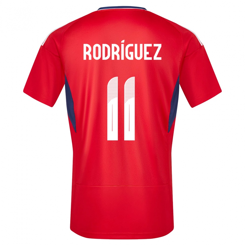 Dame Costa Rica Raquel Rodriguez #11 Rød Hjemmetrøye Drakt Trøye 24-26 Skjorter T-Skjorte