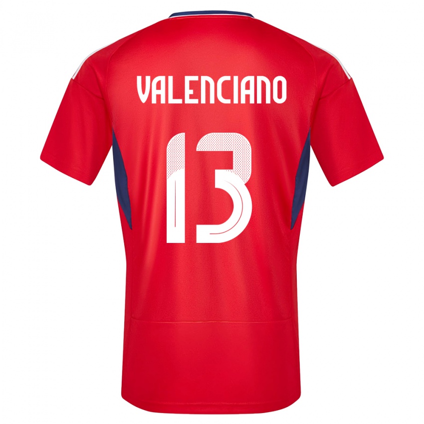 Dame Costa Rica Emilie Valenciano #13 Rød Hjemmetrøye Drakt Trøye 24-26 Skjorter T-Skjorte