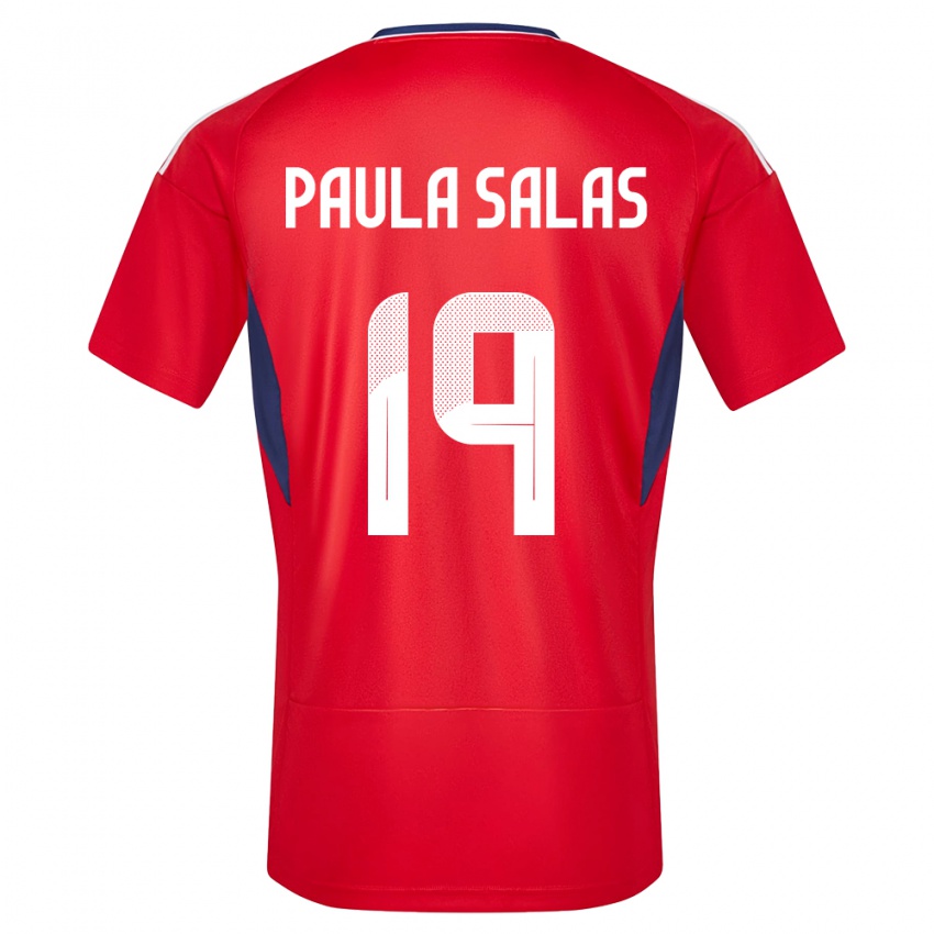 Dame Costa Rica Maria Paula Salas #19 Rød Hjemmetrøye Drakt Trøye 24-26 Skjorter T-Skjorte