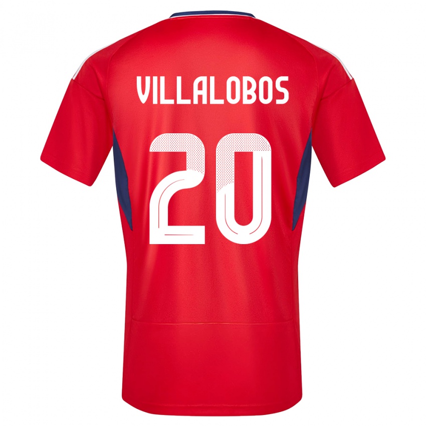 Dame Costa Rica Fabiola Villalobos #20 Rød Hjemmetrøye Drakt Trøye 24-26 Skjorter T-Skjorte