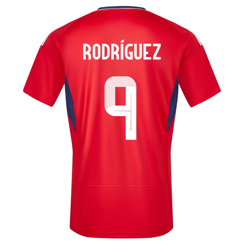 Dame Costa Rica Doryan Rodriguez #9 Rød Hjemmetrøye Drakt Trøye 24-26 Skjorter T-Skjorte