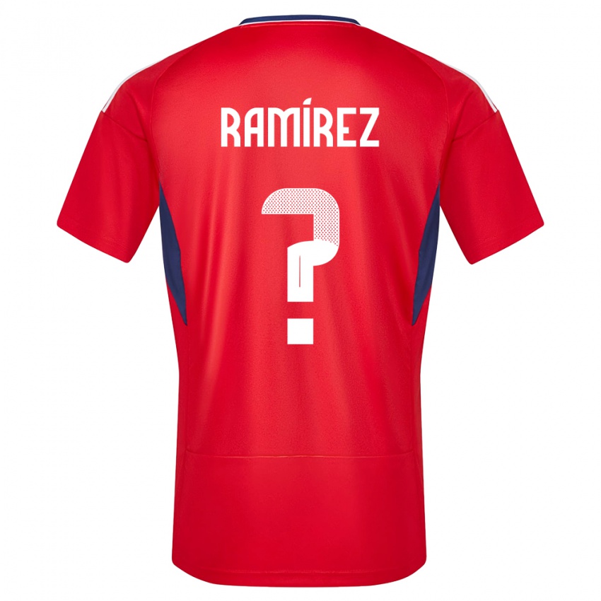 Dame Costa Rica Walter Ramirez #0 Rød Hjemmetrøye Drakt Trøye 24-26 Skjorter T-Skjorte