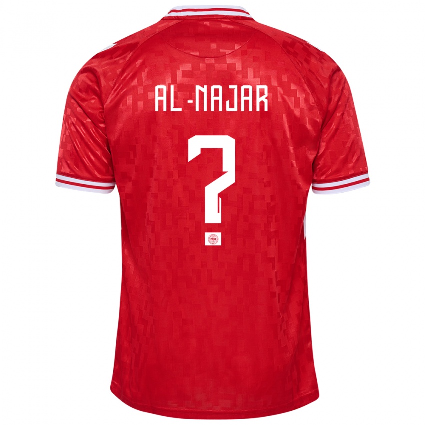 Dame Danmark Ali Al-Najar #0 Rød Hjemmetrøye Drakt Trøye 24-26 Skjorter T-Skjorte