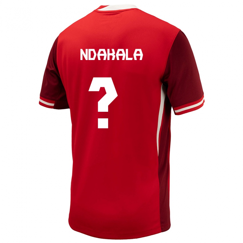 Dame Canada Joshue Ndakala #0 Rød Hjemmetrøye Drakt Trøye 24-26 Skjorter T-Skjorte