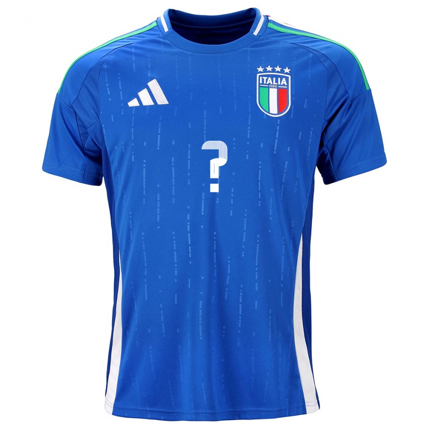 Dame Italia Navnet Ditt #0 Blå Hjemmetrøye Drakt Trøye 24-26 Skjorter T-Skjorte