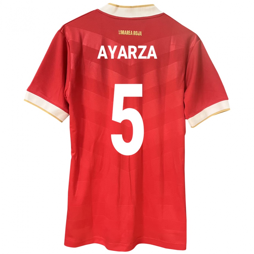 Dame Panama Abdiel Ayarza #5 Rød Hjemmetrøye Drakt Trøye 24-26 Skjorter T-Skjorte
