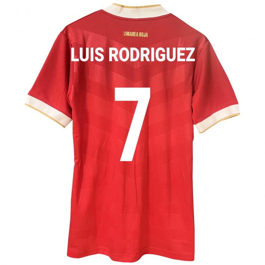 Dame Panama José Luis Rodríguez #7 Rød Hjemmetrøye Drakt Trøye 24-26 Skjorter T-Skjorte