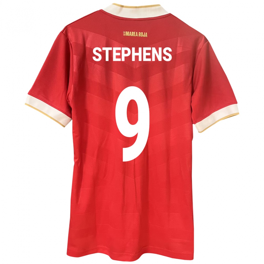 Dame Panama Alfredo Stephens #9 Rød Hjemmetrøye Drakt Trøye 24-26 Skjorter T-Skjorte
