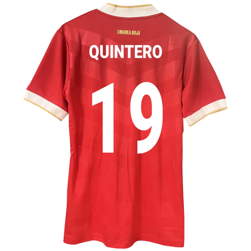 Dame Panama Alberto Quintero #19 Rød Hjemmetrøye Drakt Trøye 24-26 Skjorter T-Skjorte