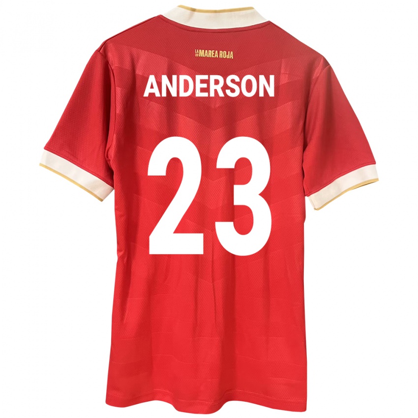 Dame Panama Iván Anderson #23 Rød Hjemmetrøye Drakt Trøye 24-26 Skjorter T-Skjorte