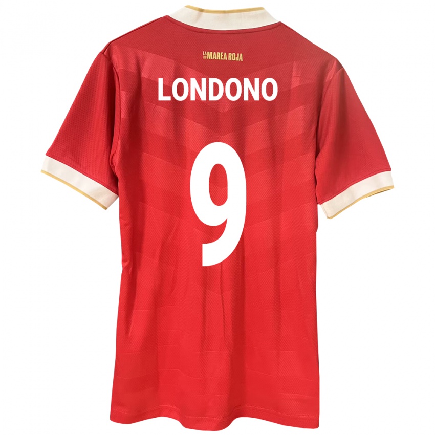 Dame Panama Azarias Londoño #9 Rød Hjemmetrøye Drakt Trøye 24-26 Skjorter T-Skjorte