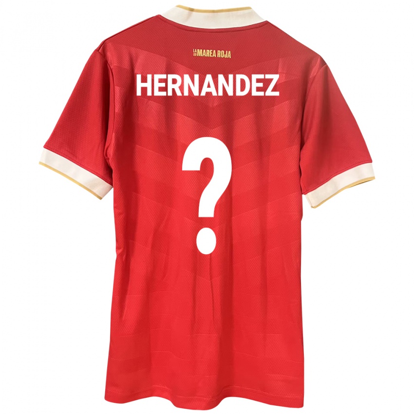 Dame Panama Carlos Hernández #0 Rød Hjemmetrøye Drakt Trøye 24-26 Skjorter T-Skjorte