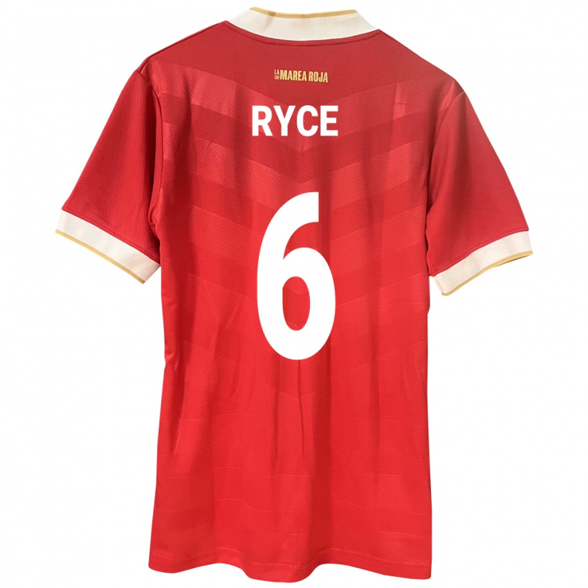 Dame Panama Anel Ryce #6 Rød Hjemmetrøye Drakt Trøye 24-26 Skjorter T-Skjorte