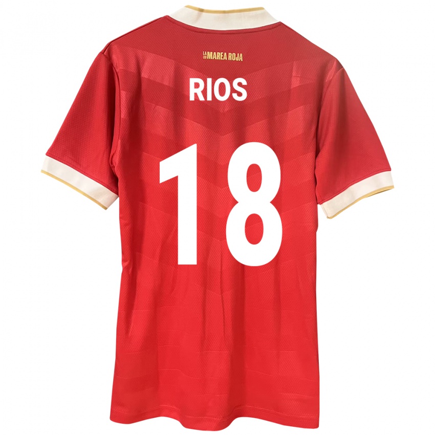 Dame Panama Héctor Ríos #18 Rød Hjemmetrøye Drakt Trøye 24-26 Skjorter T-Skjorte