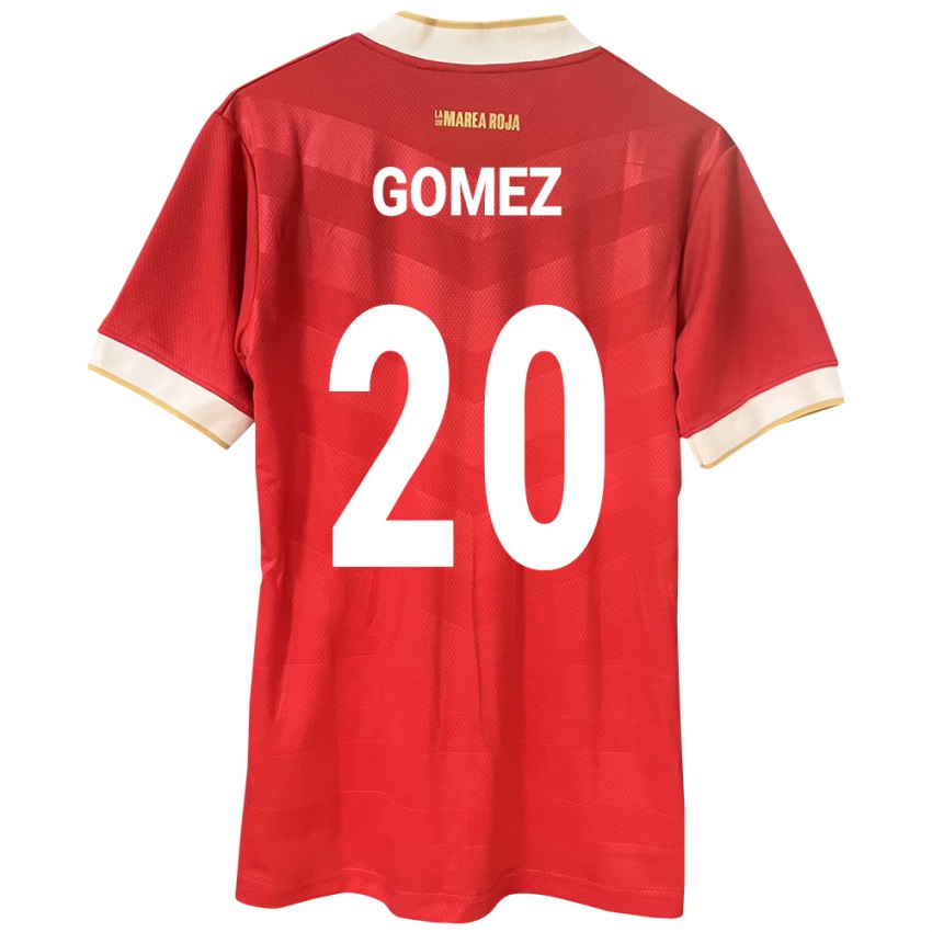 Dame Panama Ernesto Gómez #20 Rød Hjemmetrøye Drakt Trøye 24-26 Skjorter T-Skjorte