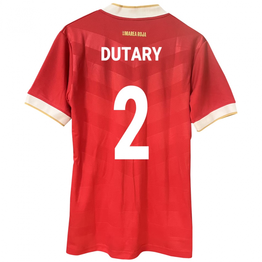 Dame Panama Claudia Dutary #2 Rød Hjemmetrøye Drakt Trøye 24-26 Skjorter T-Skjorte