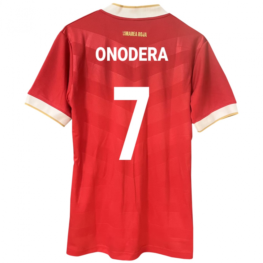 Dame Panama Alison Onodera #7 Rød Hjemmetrøye Drakt Trøye 24-26 Skjorter T-Skjorte