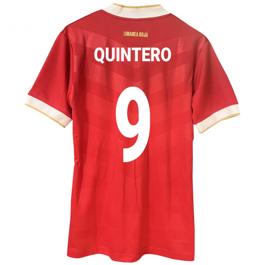 Dame Panama Ana Quintero #9 Rød Hjemmetrøye Drakt Trøye 24-26 Skjorter T-Skjorte