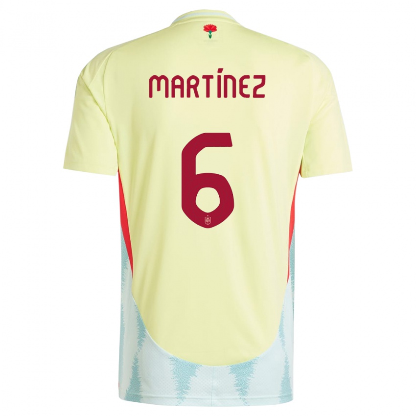 Dame Spania Roger Martinez #6 Gul Bortetrøye Drakt Trøye 24-26 Skjorter T-Skjorte