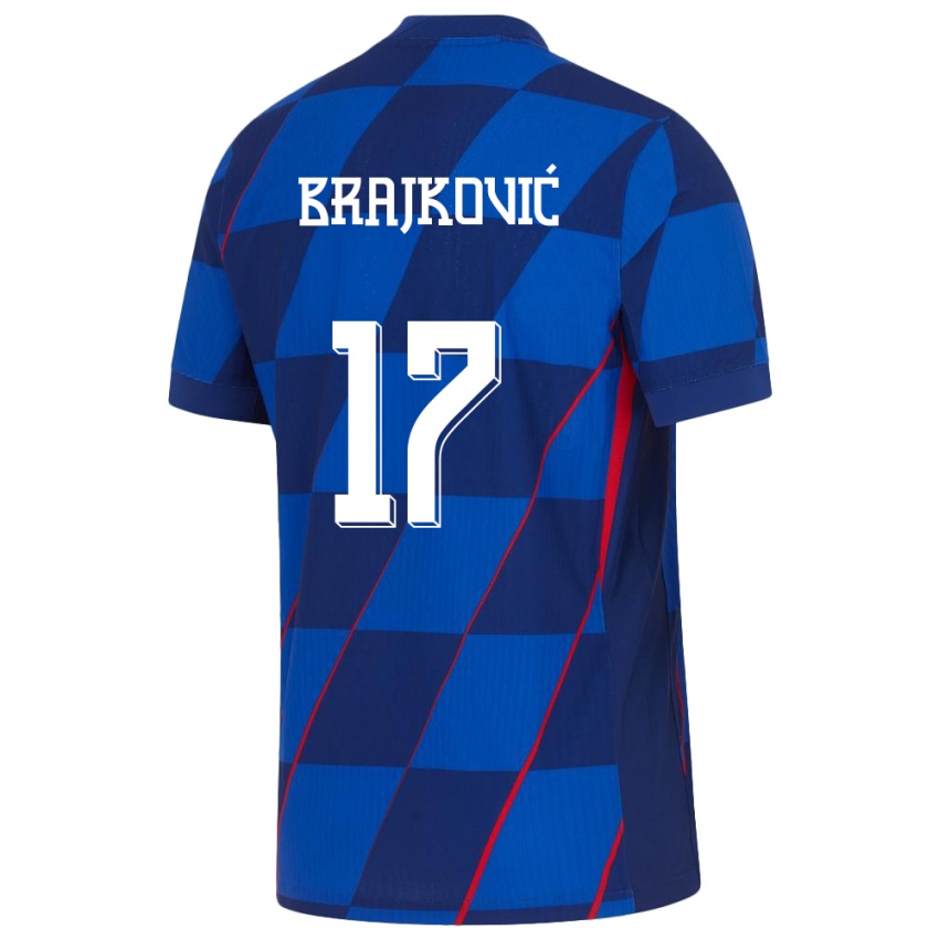 Dame Kroatia Roko Brajkovic #17 Blå Bortetrøye Drakt Trøye 24-26 Skjorter T-Skjorte