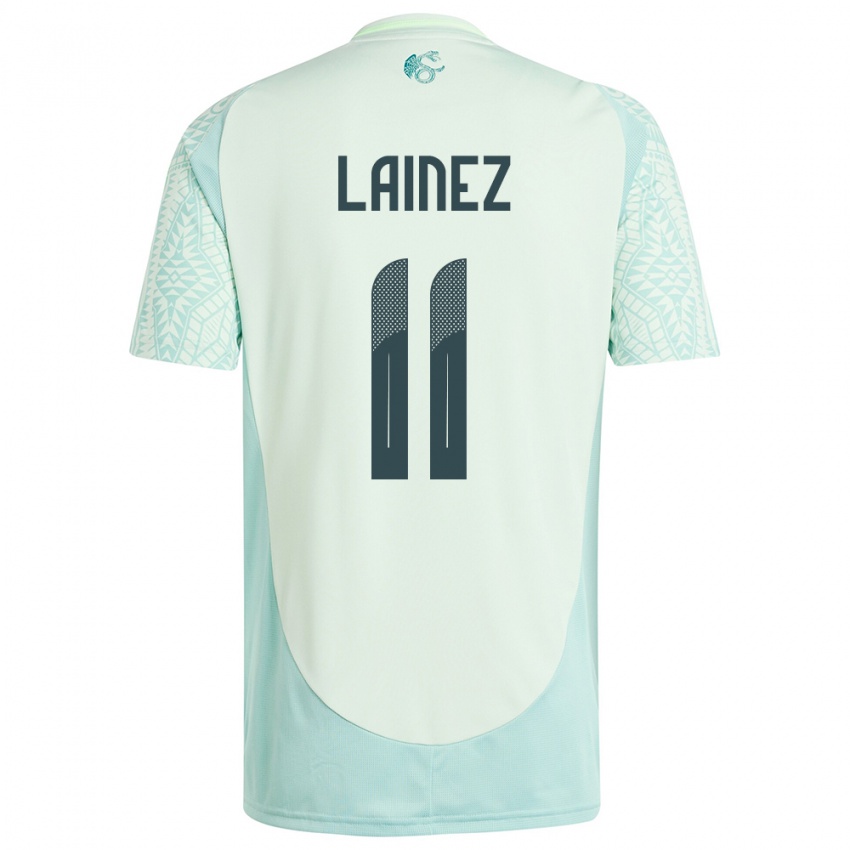 Dame Mexico Diego Lainez #11 Lin Grønn Bortetrøye Drakt Trøye 24-26 Skjorter T-Skjorte