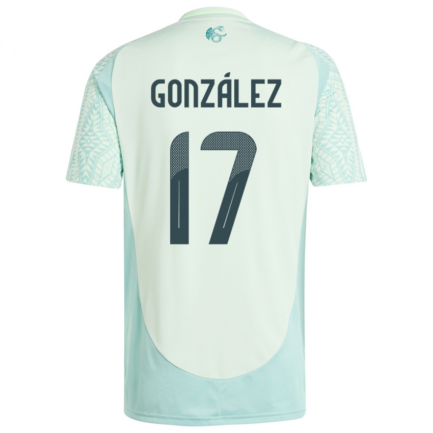 Dame Mexico Alison Gonzalez #17 Lin Grønn Bortetrøye Drakt Trøye 24-26 Skjorter T-Skjorte