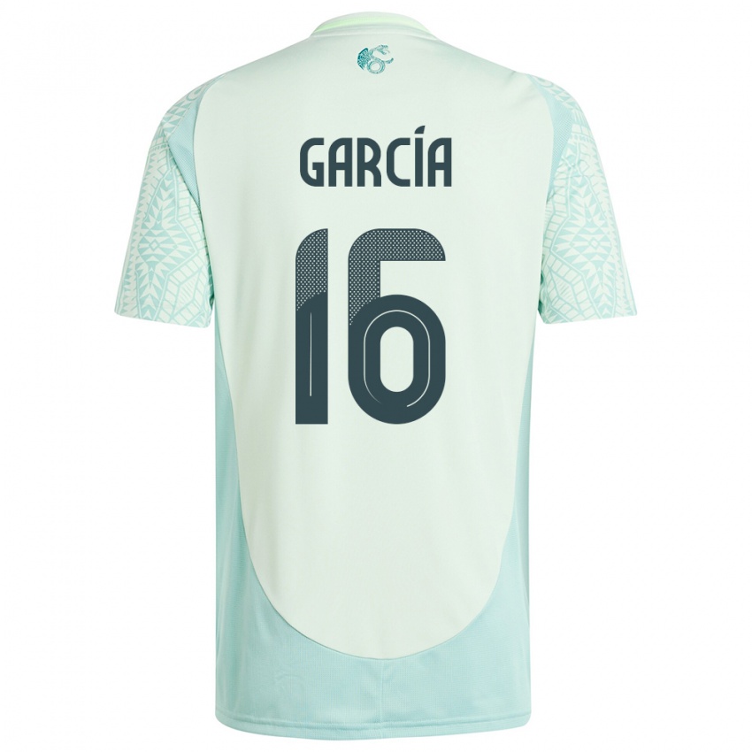 Dame Mexico Uziel Garcia #16 Lin Grønn Bortetrøye Drakt Trøye 24-26 Skjorter T-Skjorte