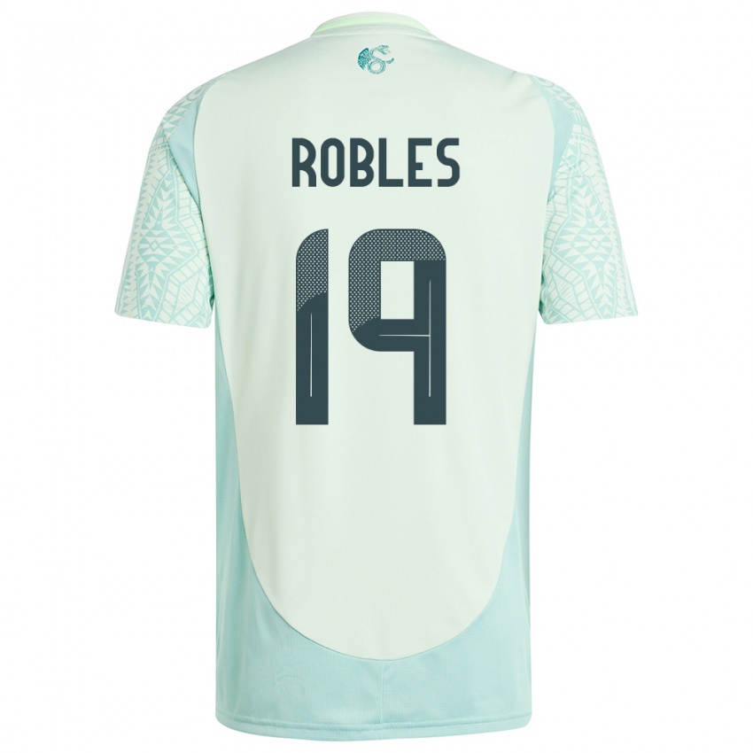 Dame Mexico Angel Robles #19 Lin Grønn Bortetrøye Drakt Trøye 24-26 Skjorter T-Skjorte