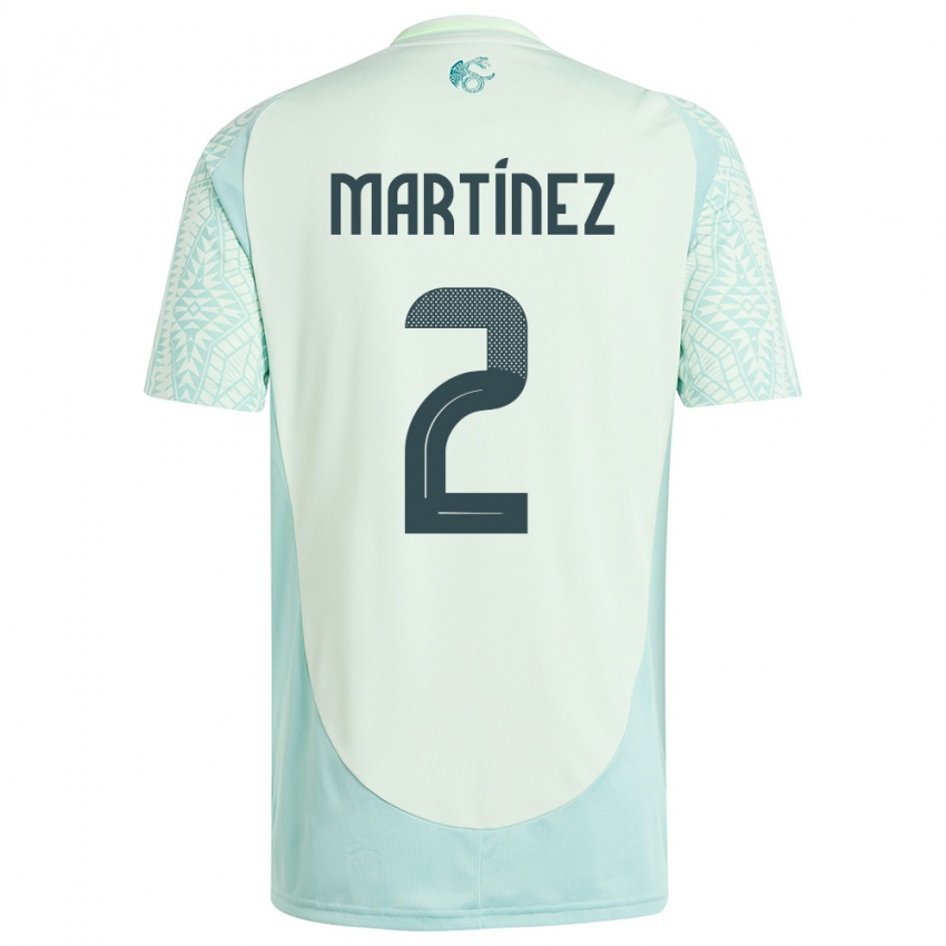 Dame Mexico Emilio Martinez #2 Lin Grønn Bortetrøye Drakt Trøye 24-26 Skjorter T-Skjorte