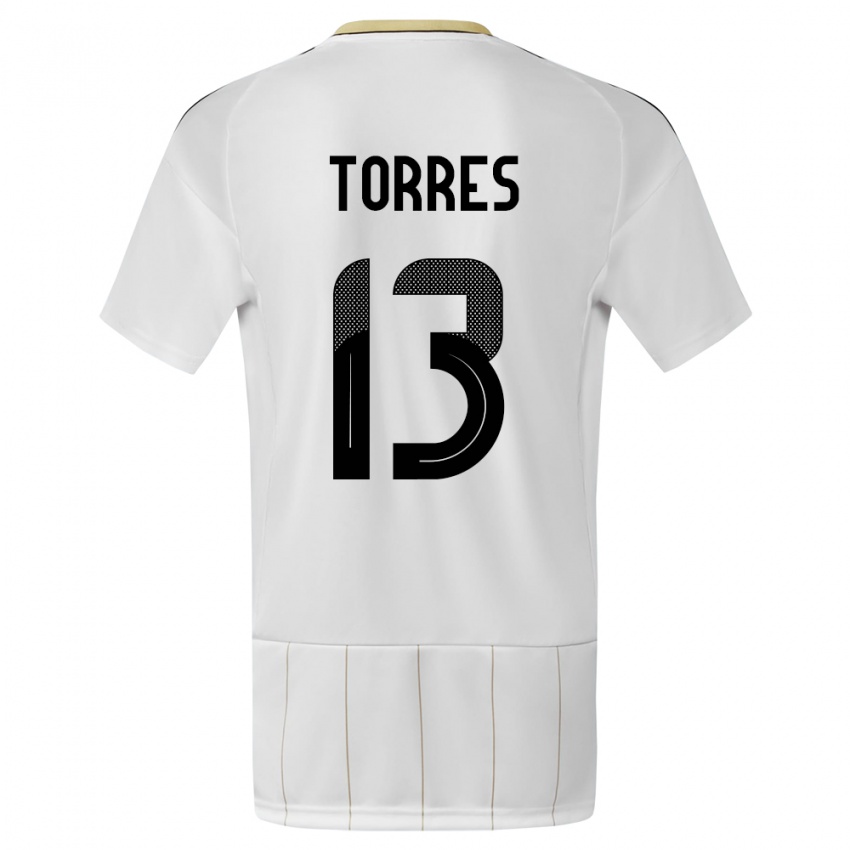 Dame Costa Rica Gerson Torres #13 Hvit Bortetrøye Drakt Trøye 24-26 Skjorter T-Skjorte