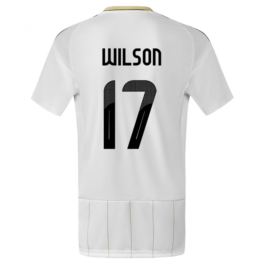 Dame Costa Rica Roan Wilson #17 Hvit Bortetrøye Drakt Trøye 24-26 Skjorter T-Skjorte