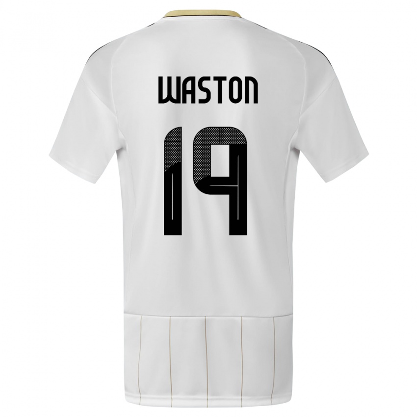 Dame Costa Rica Kendall Waston #19 Hvit Bortetrøye Drakt Trøye 24-26 Skjorter T-Skjorte
