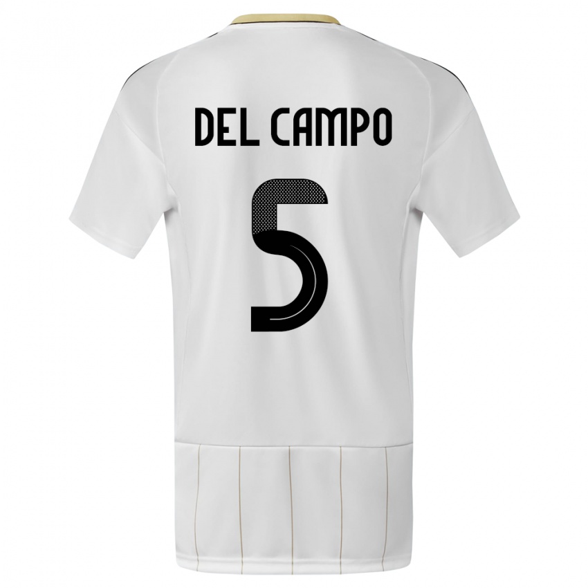 Dame Costa Rica Valeria Del Campo #5 Hvit Bortetrøye Drakt Trøye 24-26 Skjorter T-Skjorte